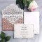 20 Pcs Laser Cut Wedding Invitation Card with Envelope for Wedding Quinceanera Bridal Shower Baby Shower Party Invite (Rose Gold Glitter)
